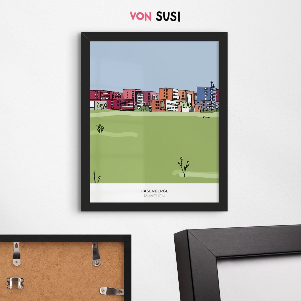München Poster • Hasenbergl • Panzerwiese Zeichnung - vonSUSI