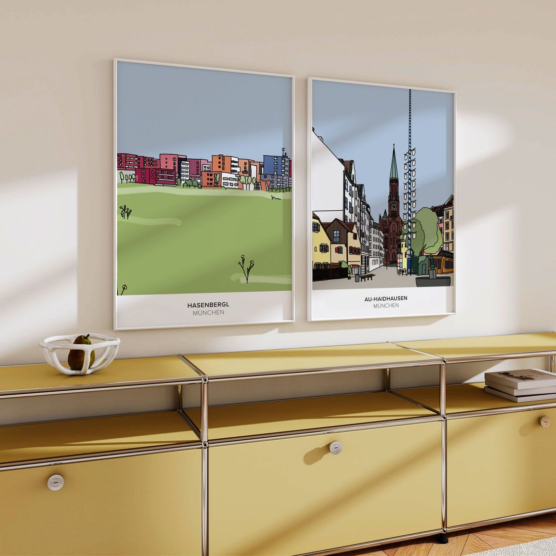 München Poster • Hasenbergl • Panzerwiese Zeichnung - vonSUSI