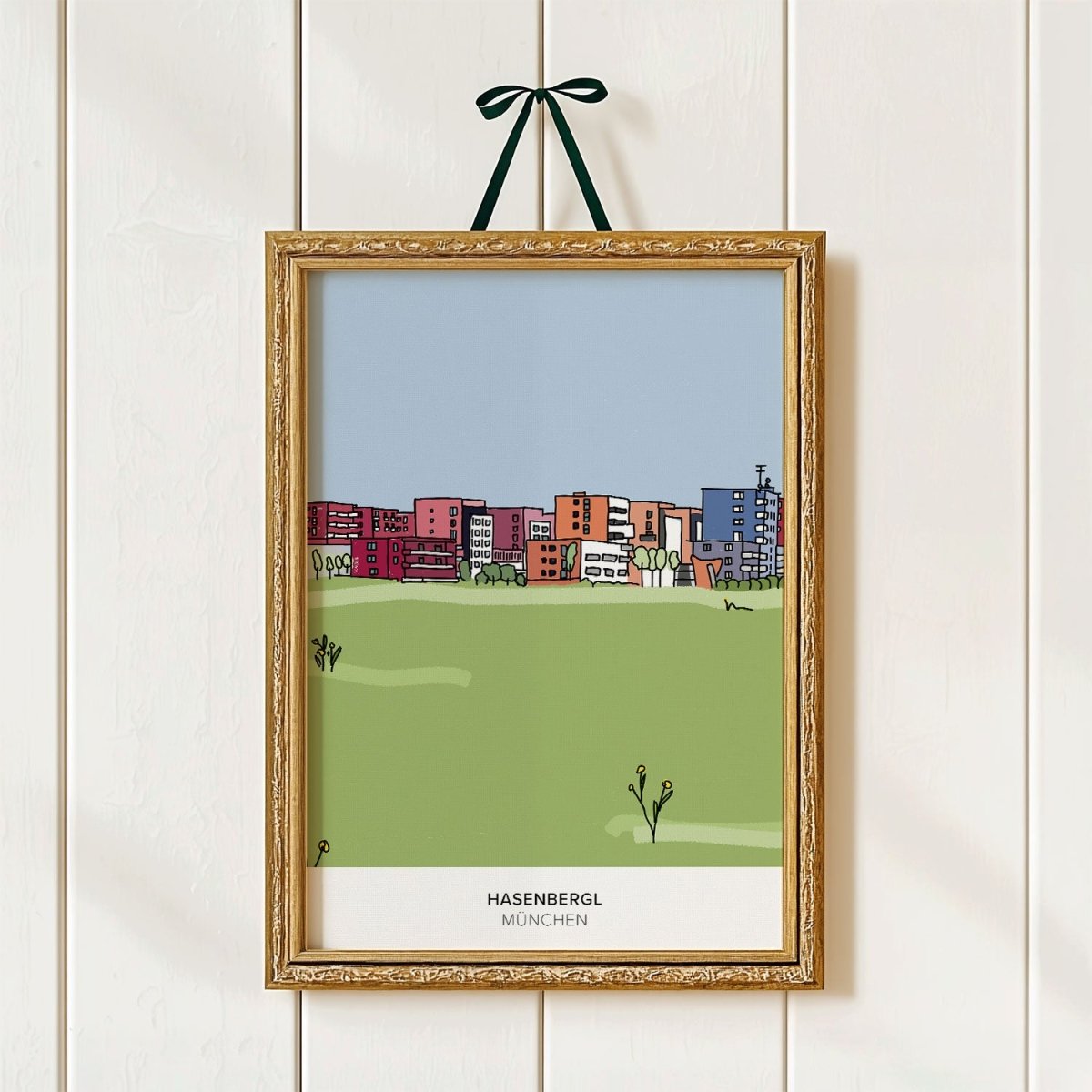 München Poster • Hasenbergl • Panzerwiese Zeichnung - vonSUSI