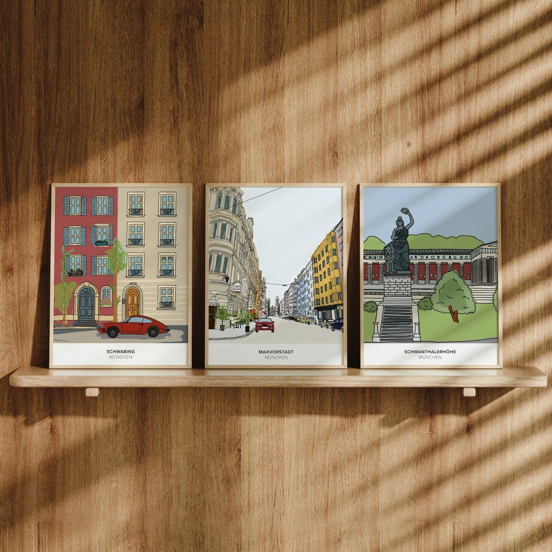 München Poster • Maxvorstadt Poster mit Illustration - vonSUSI