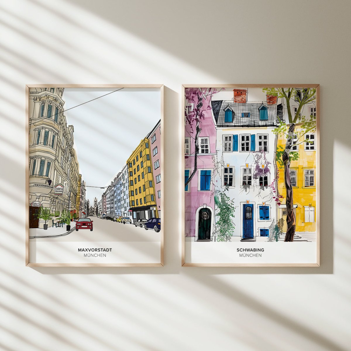 München Poster • Maxvorstadt Poster mit Illustration - vonSUSI
