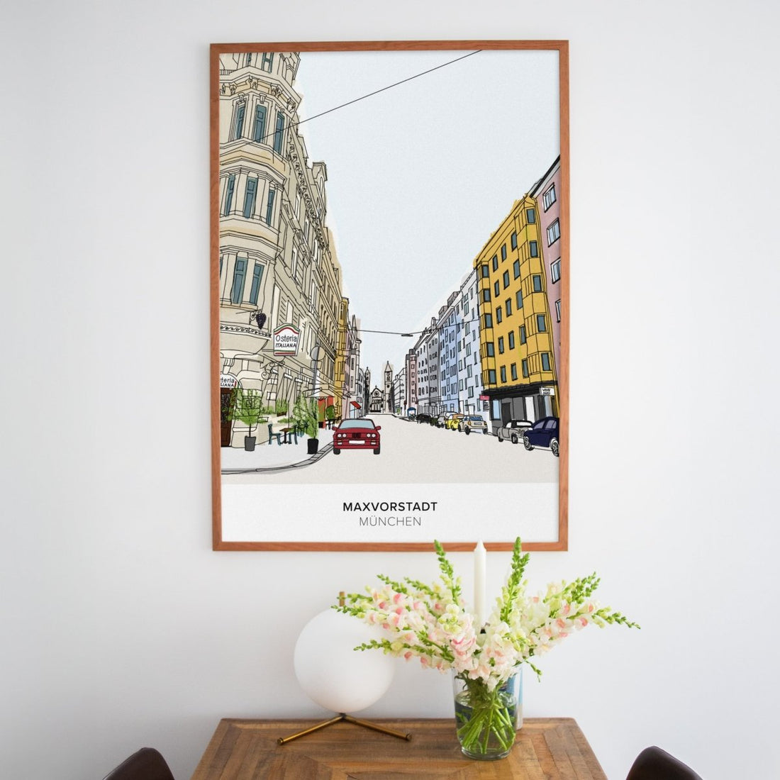 München Poster • Maxvorstadt Poster mit Illustration - vonSUSI