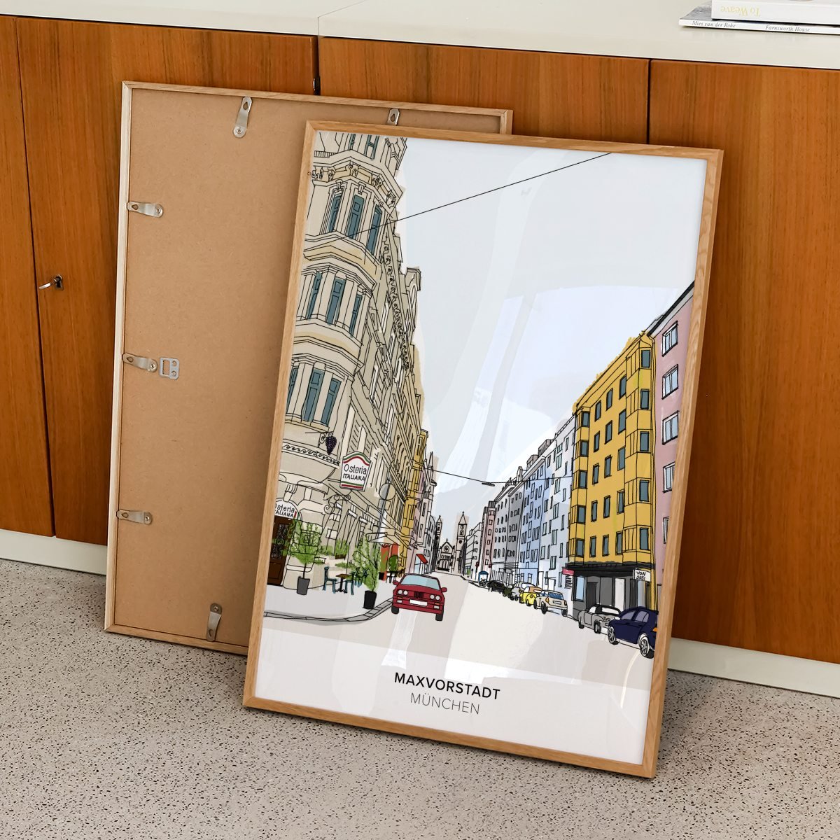 München Poster • Maxvorstadt Poster mit Illustration - vonSUSI