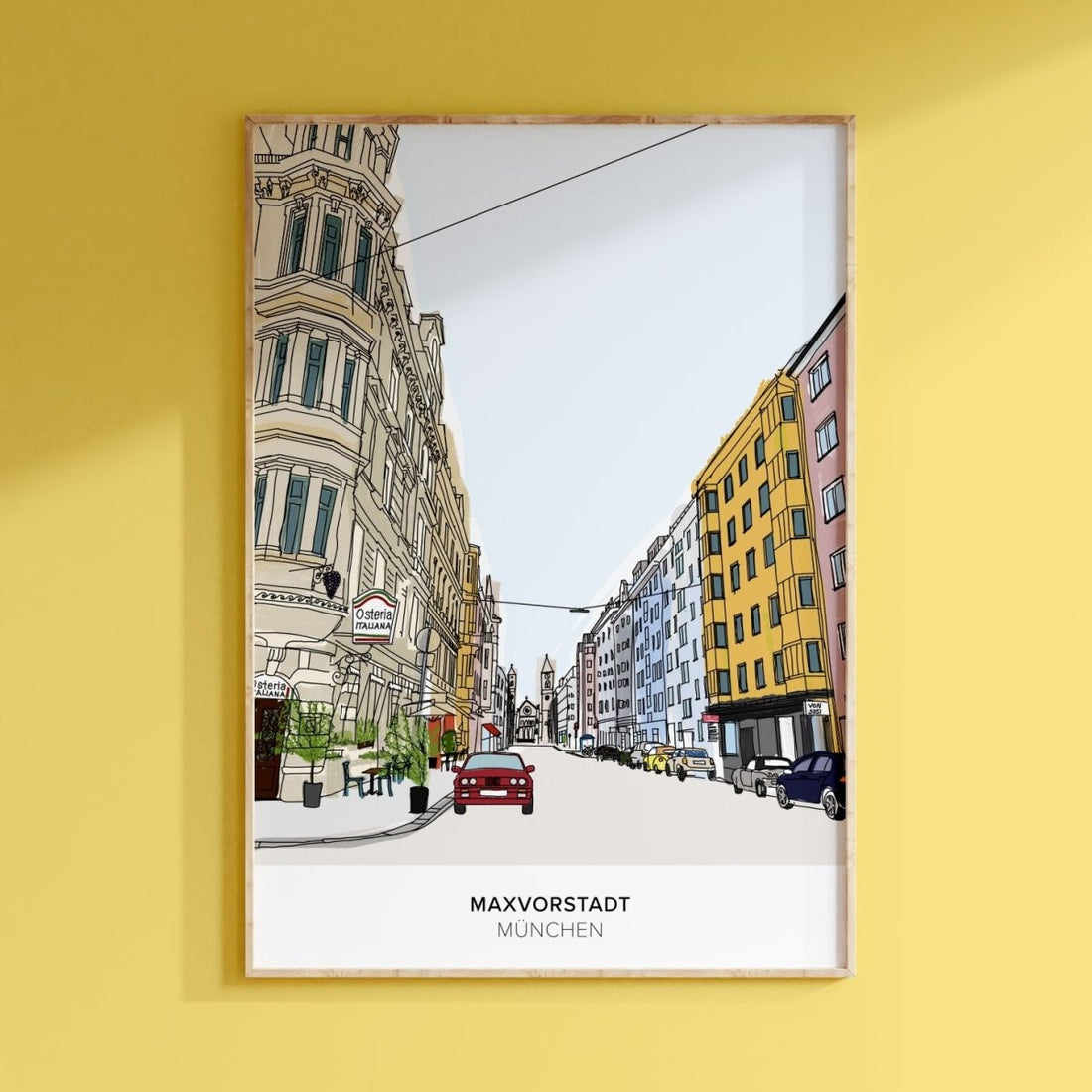 München Poster • Maxvorstadt Poster mit Illustration - vonSUSI