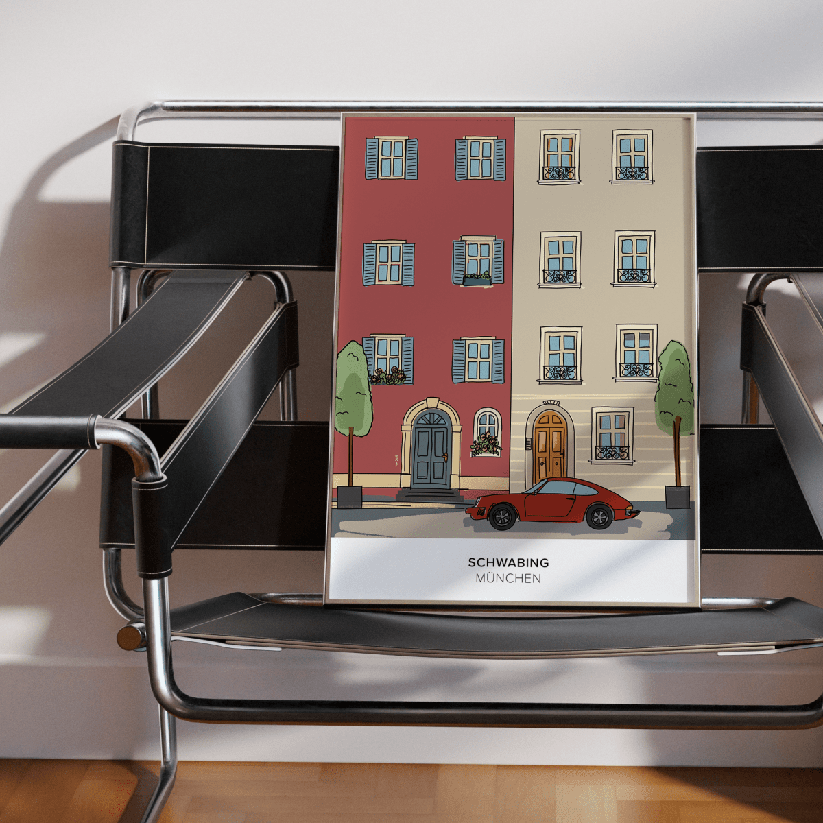 München Poster • Schwabing Poster mit Illustration • München Wandbild - vonSUSI