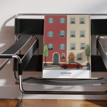 München Poster • Schwabing Poster mit Illustration • München Wandbild - vonSUSI