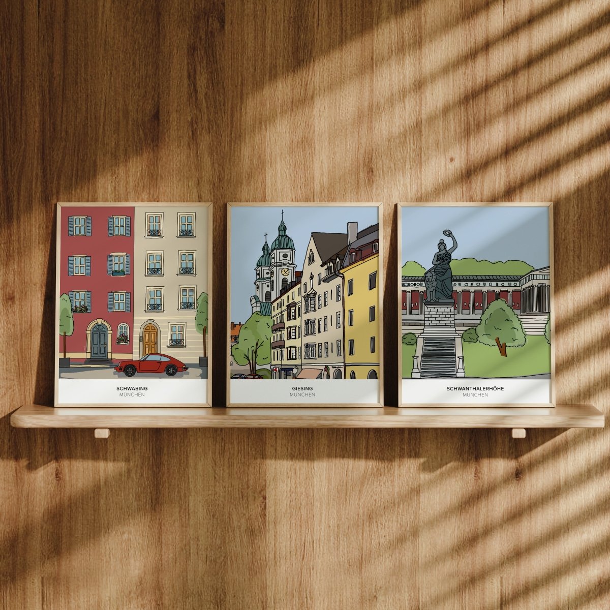 München Poster • Schwabing Poster mit Illustration • München Wandbild - vonSUSI