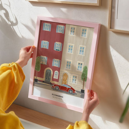 München Poster • Schwabing Poster mit Illustration • München Wandbild - vonSUSI