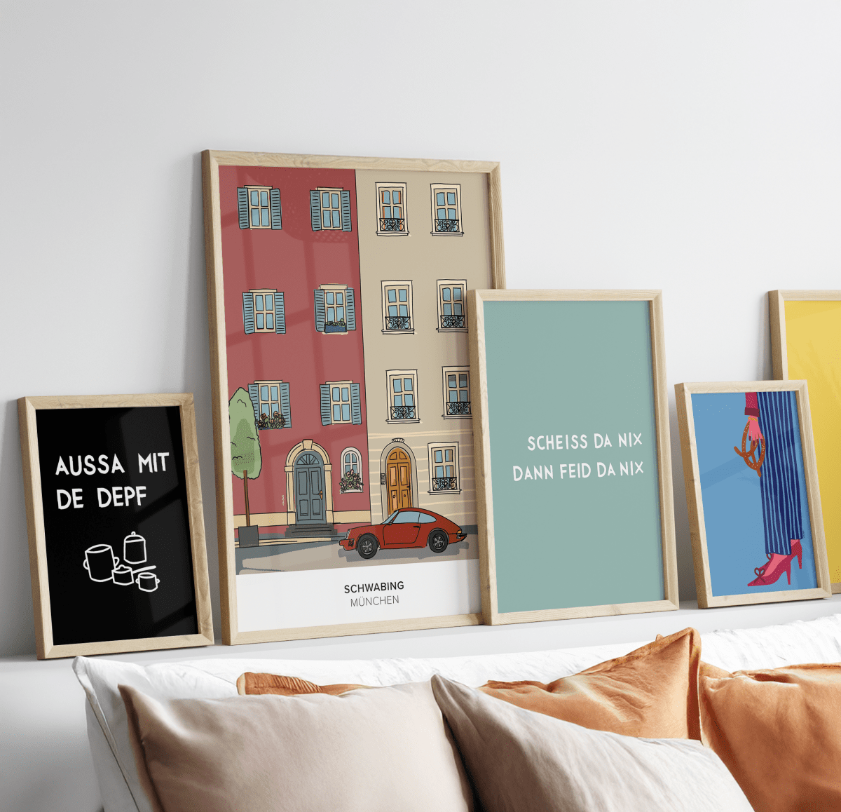 München Poster • Schwabing Poster mit Illustration • München Wandbild - vonSUSI