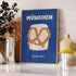 München Poster • Städteposter München • Bayern Poster • Poster mit bayerischer Brezn - vonSUSI