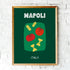 Napoli Poster • Städteposter Neapel Italien • Italy Kunstdruck • Poster mit Pasta und Tomaten in grün - vonSUSI