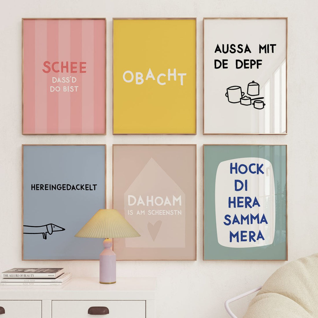 Obacht Poster mit bayerischem Spruch - vonSUSI