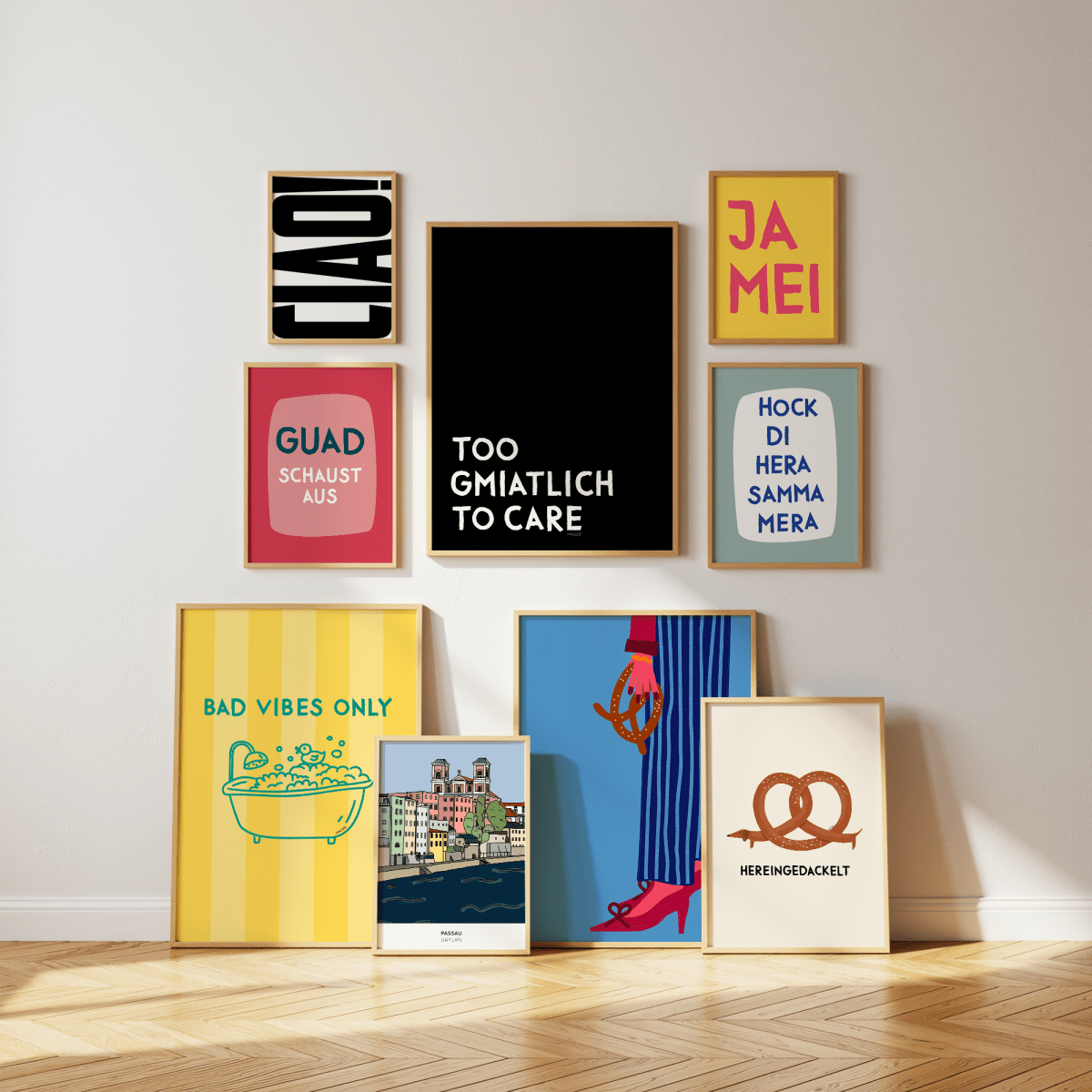 Passau Poster • bayrisches Städteposter • handgezeichnet - vonSUSI