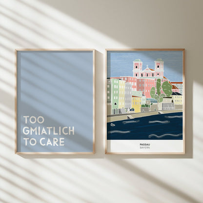 Passau Poster • bayrisches Städteposter • handgezeichnet - vonSUSI