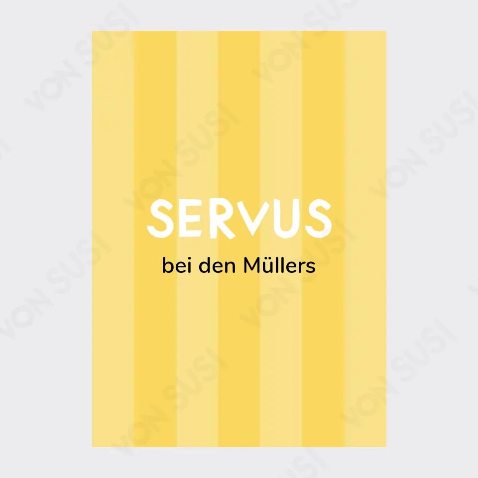 Personalisierbares SERVUS Poster - vonSUSI Personalisiert