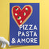 Pizza & Amore Poster • Geschenk für Pizza Liebhaber • Italienisches Küchenposter - vonSUSI