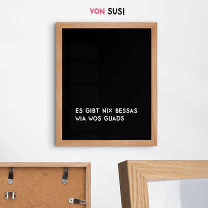 Poster mit bayerischem Spruch • Es gibt nix bessas wia wos guads - vonSUSI