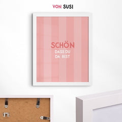 Schön dass du da bist Poster • Deko für den Eingangsbereich oder Flur - vonSUSI