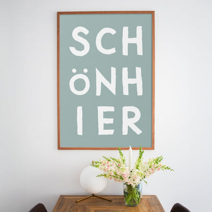 Schön hier Poster mit moderner Typografie - vonSUSI