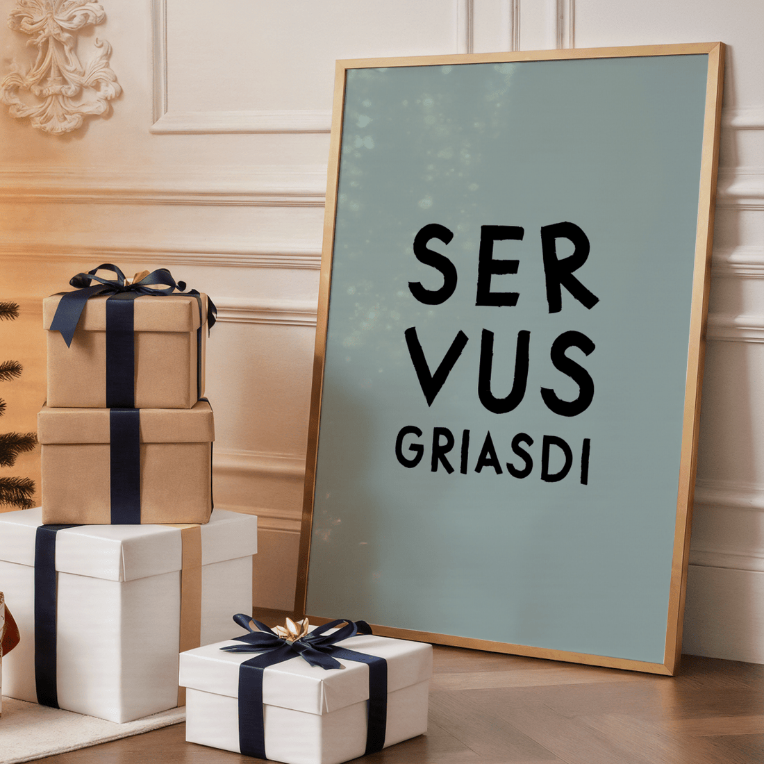 Servus Griasdi • Fine Art Poster mit bayrischem Spruch - vonSUSI