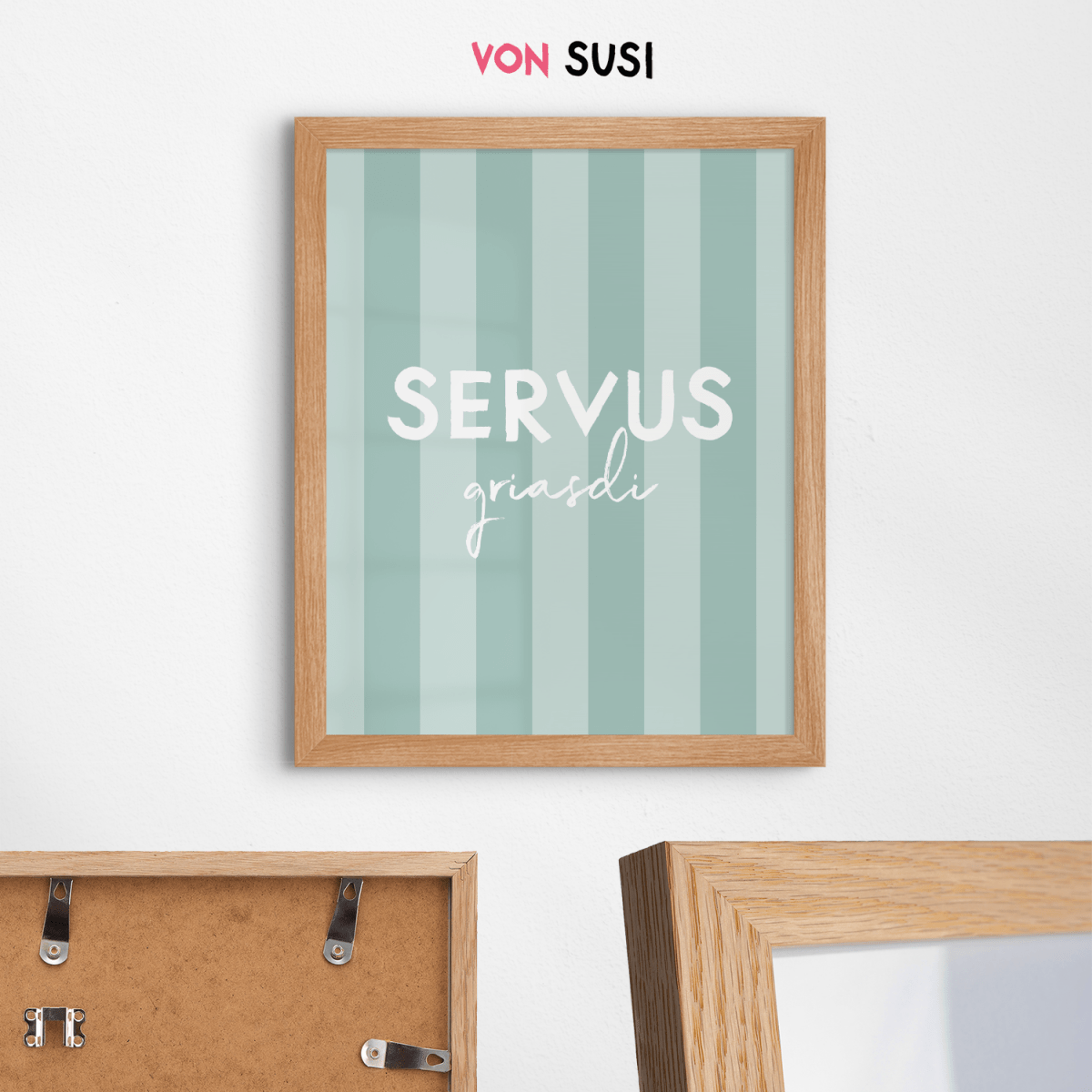 Servus Griasdi Poster • bayrisches Poster mit Spruch • als bayerisches Geschenk - vonSUSI