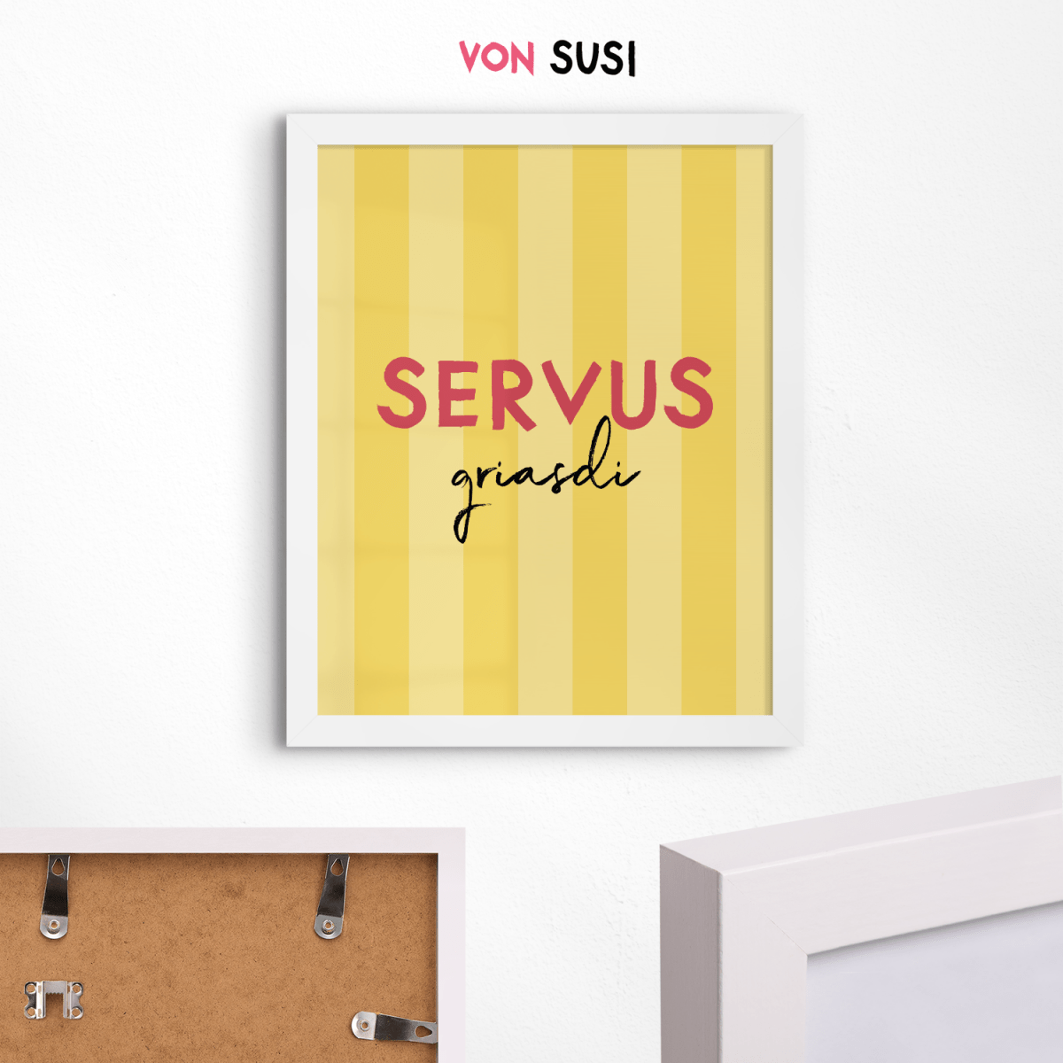 Servus Griasdi Poster • bayrisches Poster mit Spruch • als bayerisches Geschenk - vonSUSI