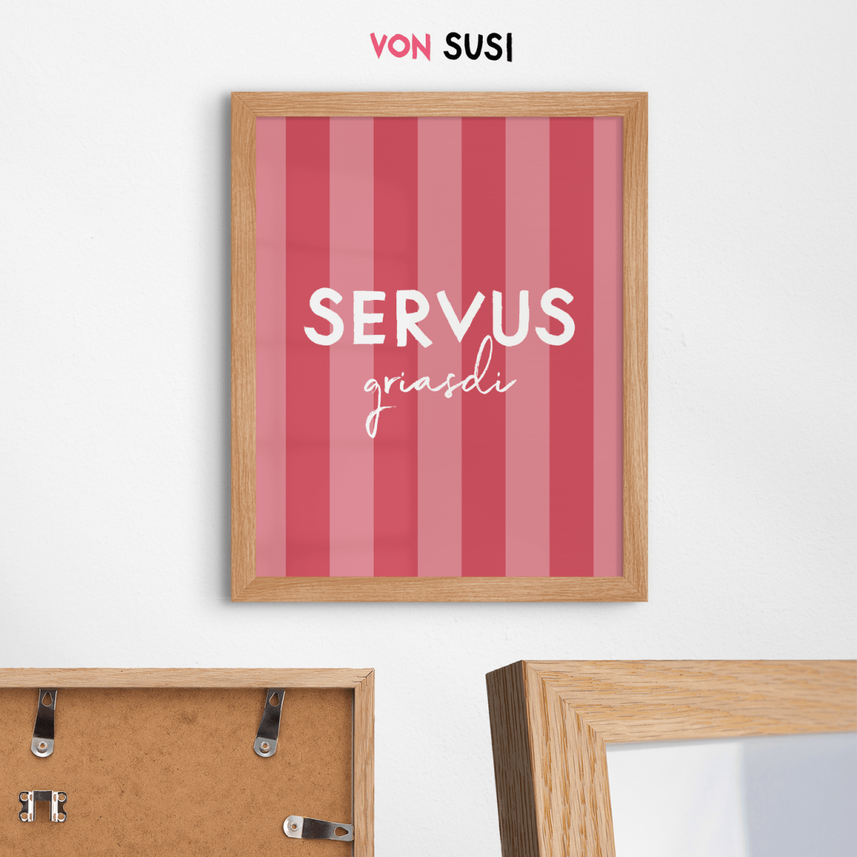 Servus Griasdi Poster • bayrisches Poster mit Spruch • als bayerisches Geschenk - vonSUSI