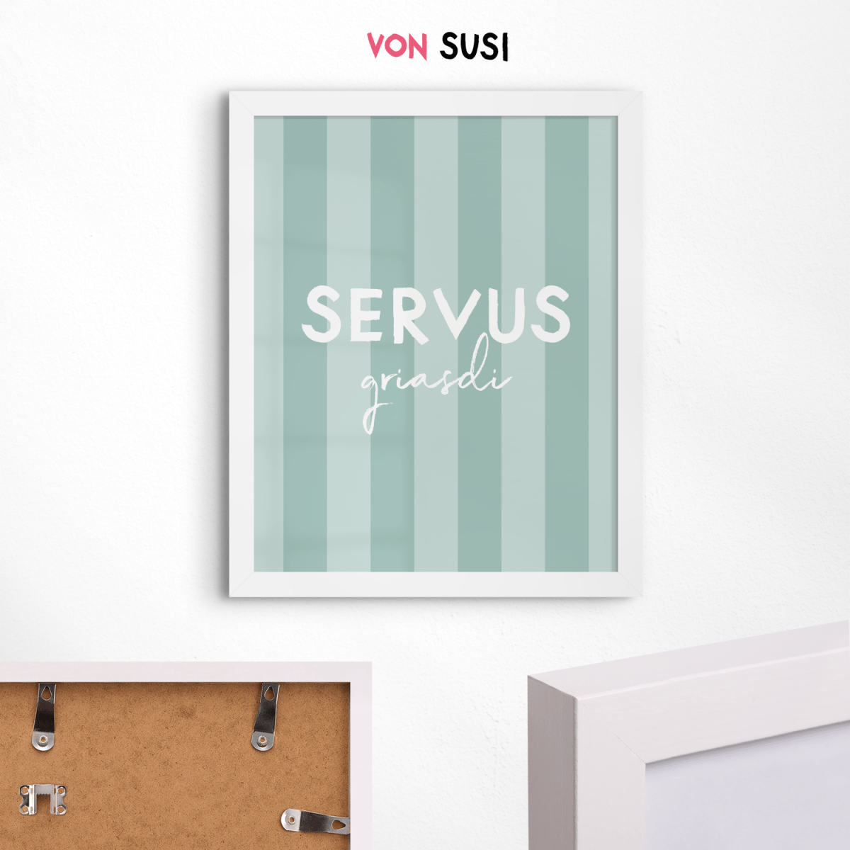 Servus Griasdi Poster • bayrisches Poster mit Spruch • als bayerisches Geschenk - vonSUSI