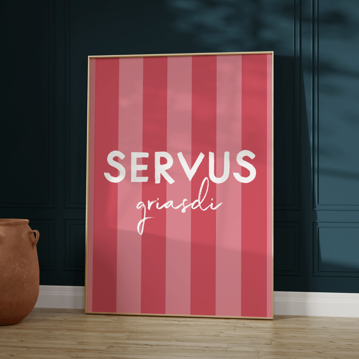 Servus Griasdi Poster • bayrisches Poster mit Spruch • als bayerisches Geschenk - vonSUSI