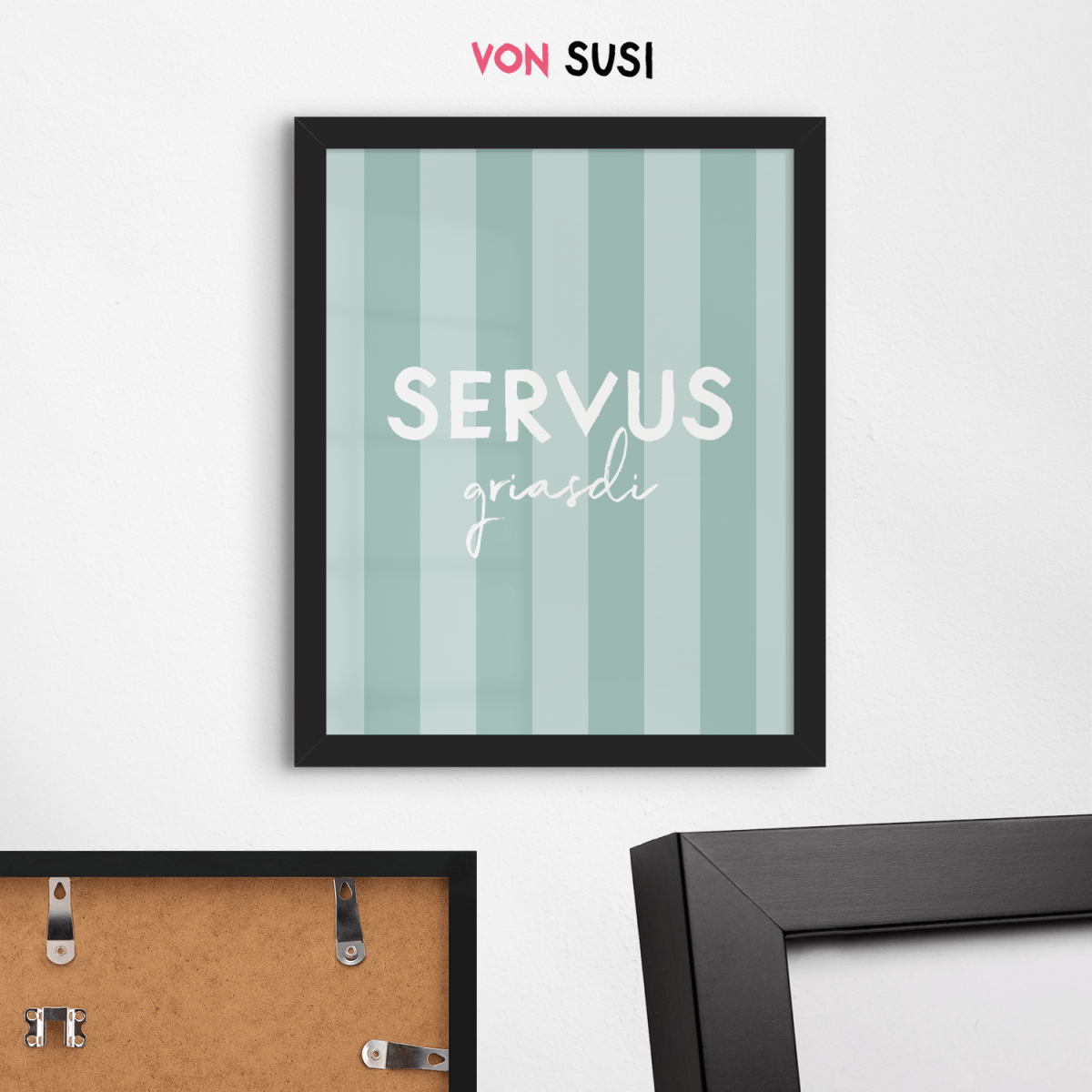 Servus Griasdi Poster • bayrisches Poster mit Spruch • als bayerisches Geschenk - vonSUSI