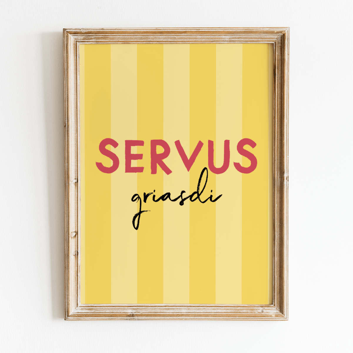 Servus Griasdi Poster • bayrisches Poster mit Spruch • als bayerisches Geschenk - vonSUSI