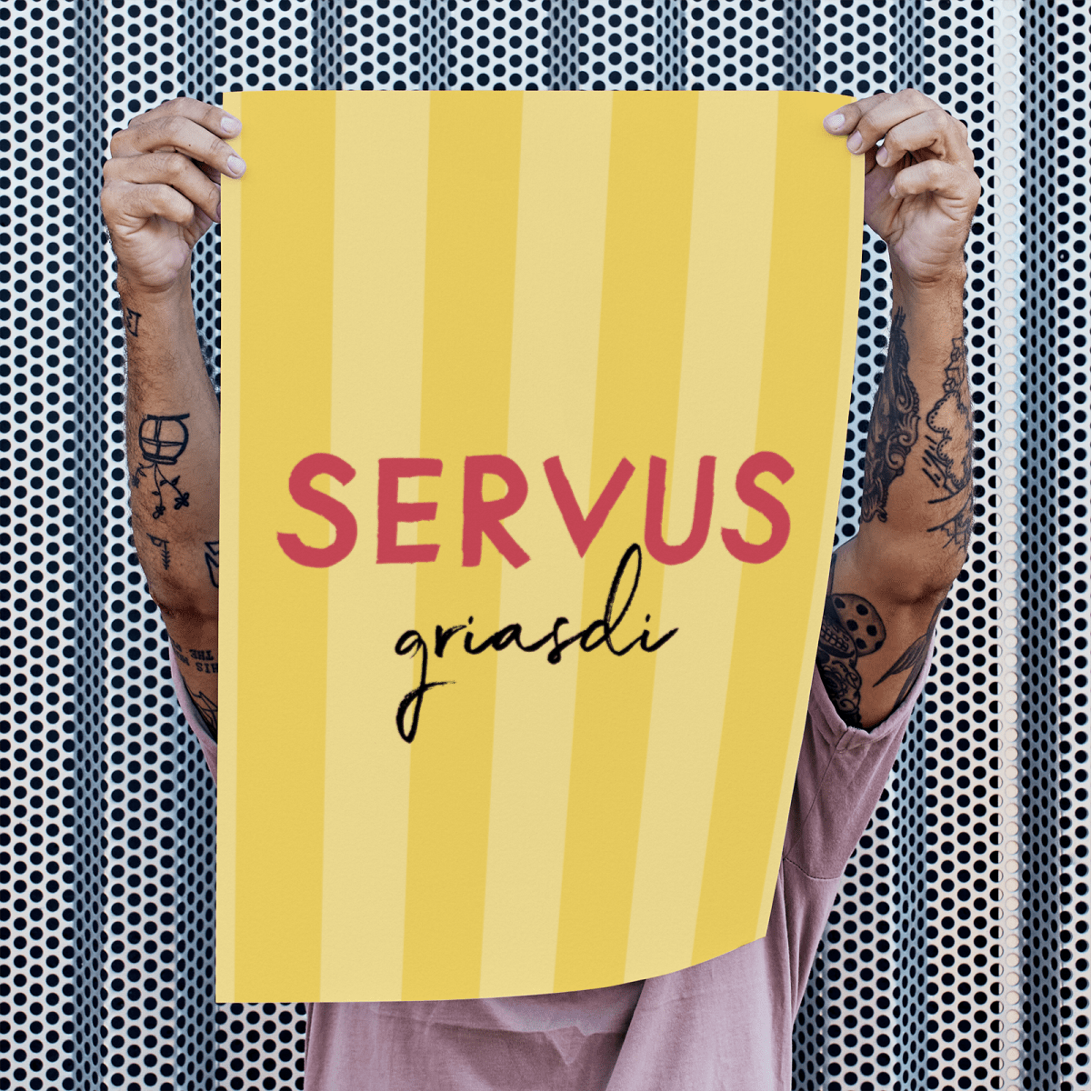 Servus Griasdi Poster • bayrisches Poster mit Spruch • als bayerisches Geschenk - vonSUSI