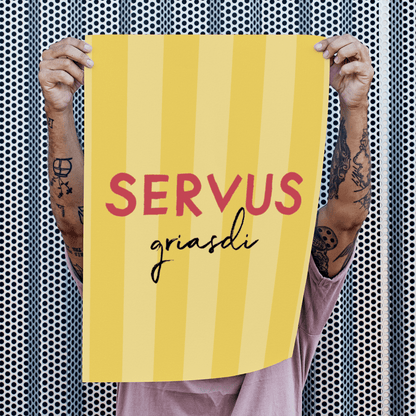 Servus Griasdi Poster • bayrisches Poster mit Spruch • als bayerisches Geschenk - vonSUSI