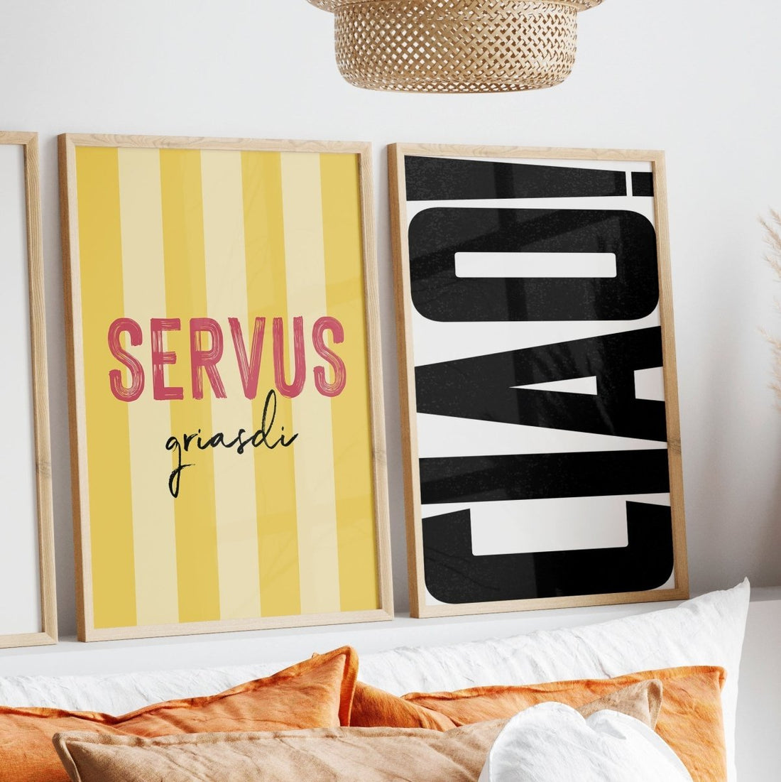Servus Griasdi Poster • bayrisches Typografie Poster • bayerischer Spruch • bayerisches Geschenk - vonSUSI