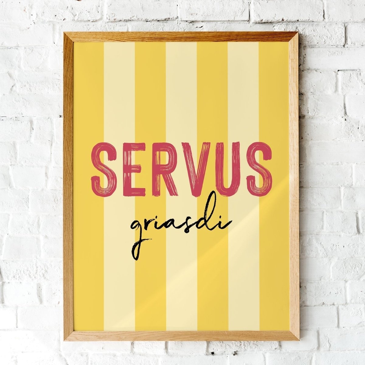 Servus Griasdi Poster • bayrisches Typografie Poster • bayerischer Spruch • bayerisches Geschenk - vonSUSI