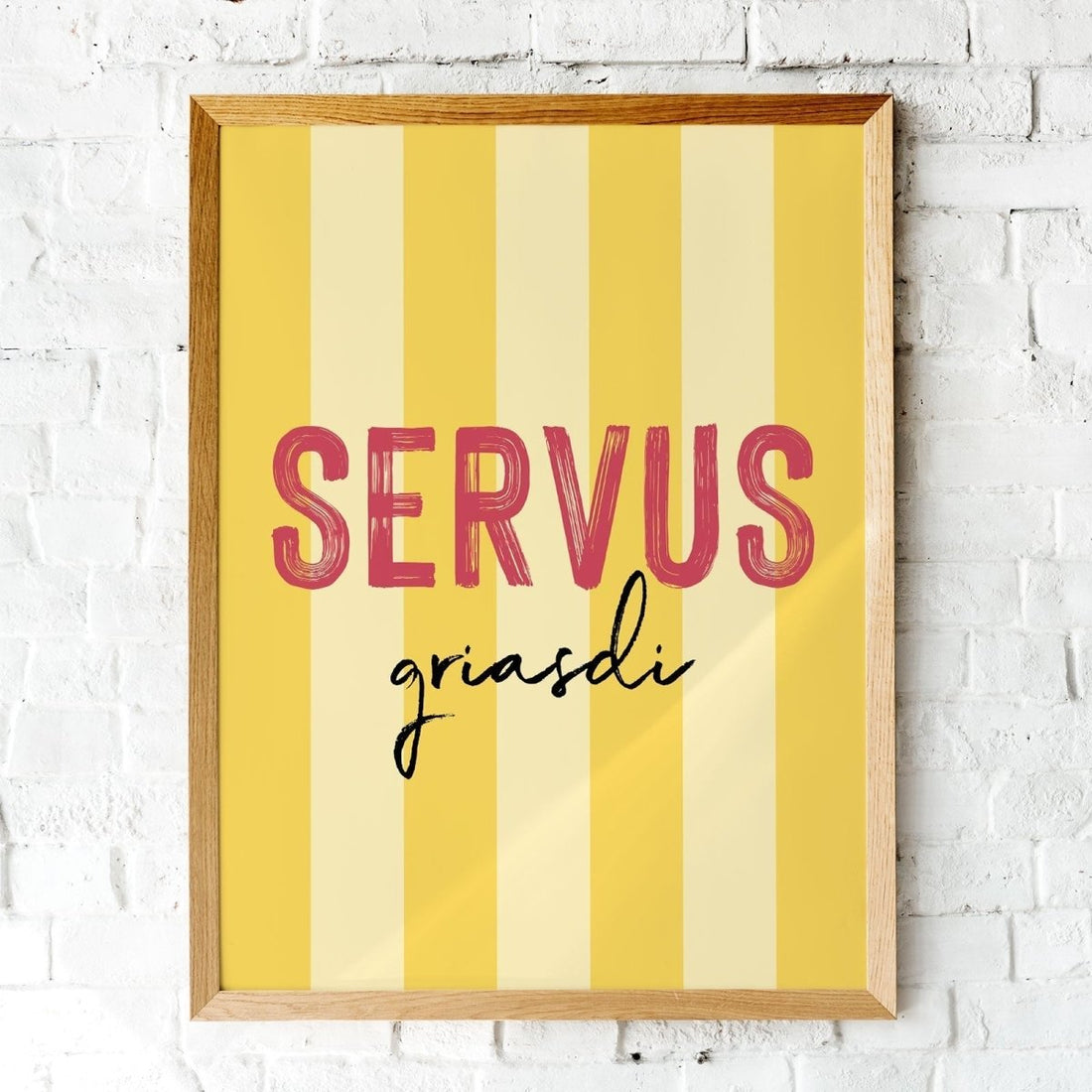Servus Griasdi Poster • bayrisches Typografie Poster • bayerischer Spruch • bayerisches Geschenk - vonSUSI