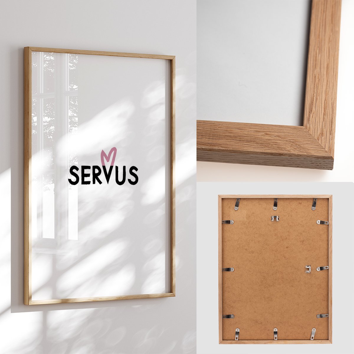 Servus mit Herz • bayerische Wandkunst • Poster für waschechte Bayern • Bayerisches Poster • Typoposter - vonSUSI
