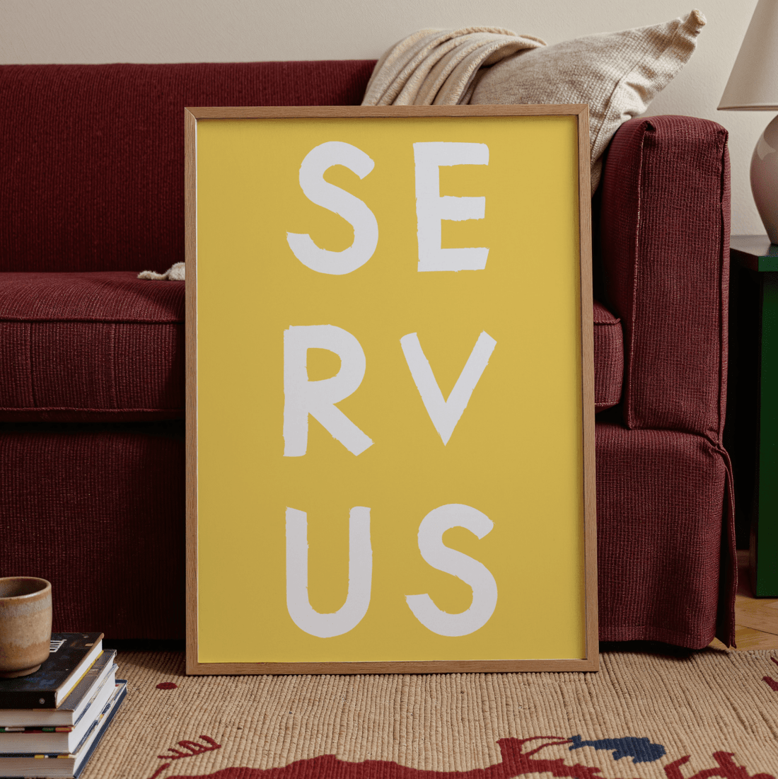 Servus Poster • bayerisches Plakat mit Dialekt • Wanddeko mit bayerischem Spruch - vonSUSI