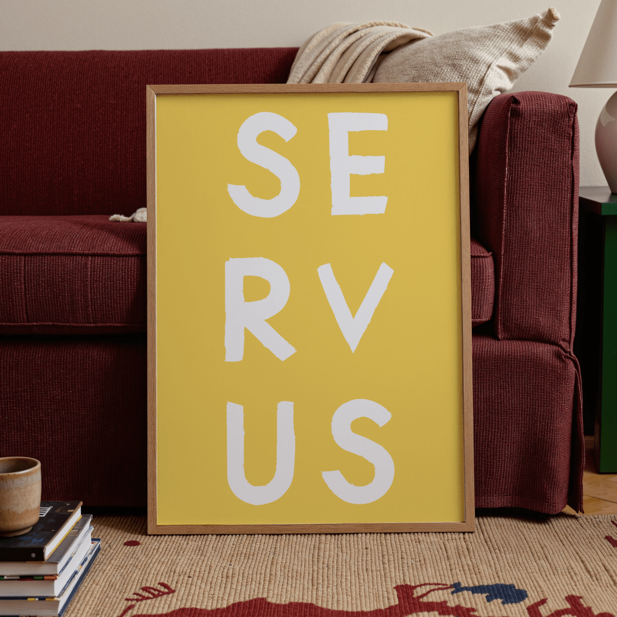 Servus Poster • bayerisches Plakat mit Dialekt • Wanddeko mit bayerischem Spruch - vonSUSI