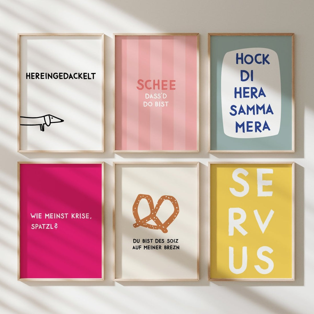Servus Poster • bayerisches Plakat mit Dialekt • Wanddeko mit bayerischem Spruch - vonSUSI
