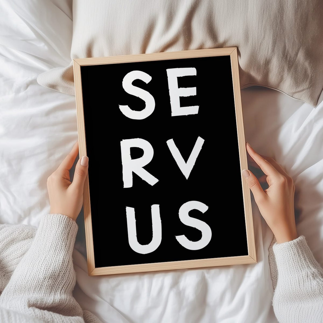 Servus Poster • bayerisches Plakat mit Dialekt • Wanddeko mit bayerischem Spruch - vonSUSI