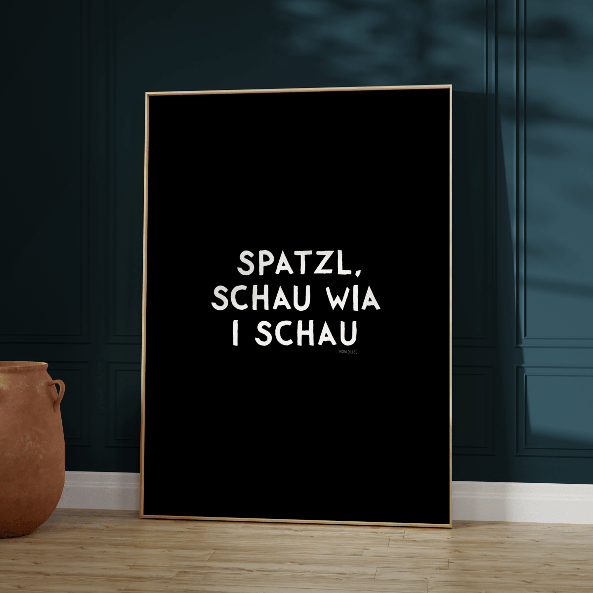 Spatzl, schau wia i schau Poster • Fine Art Poster für alle Monaco di Bavaria Fans - vonSUSI