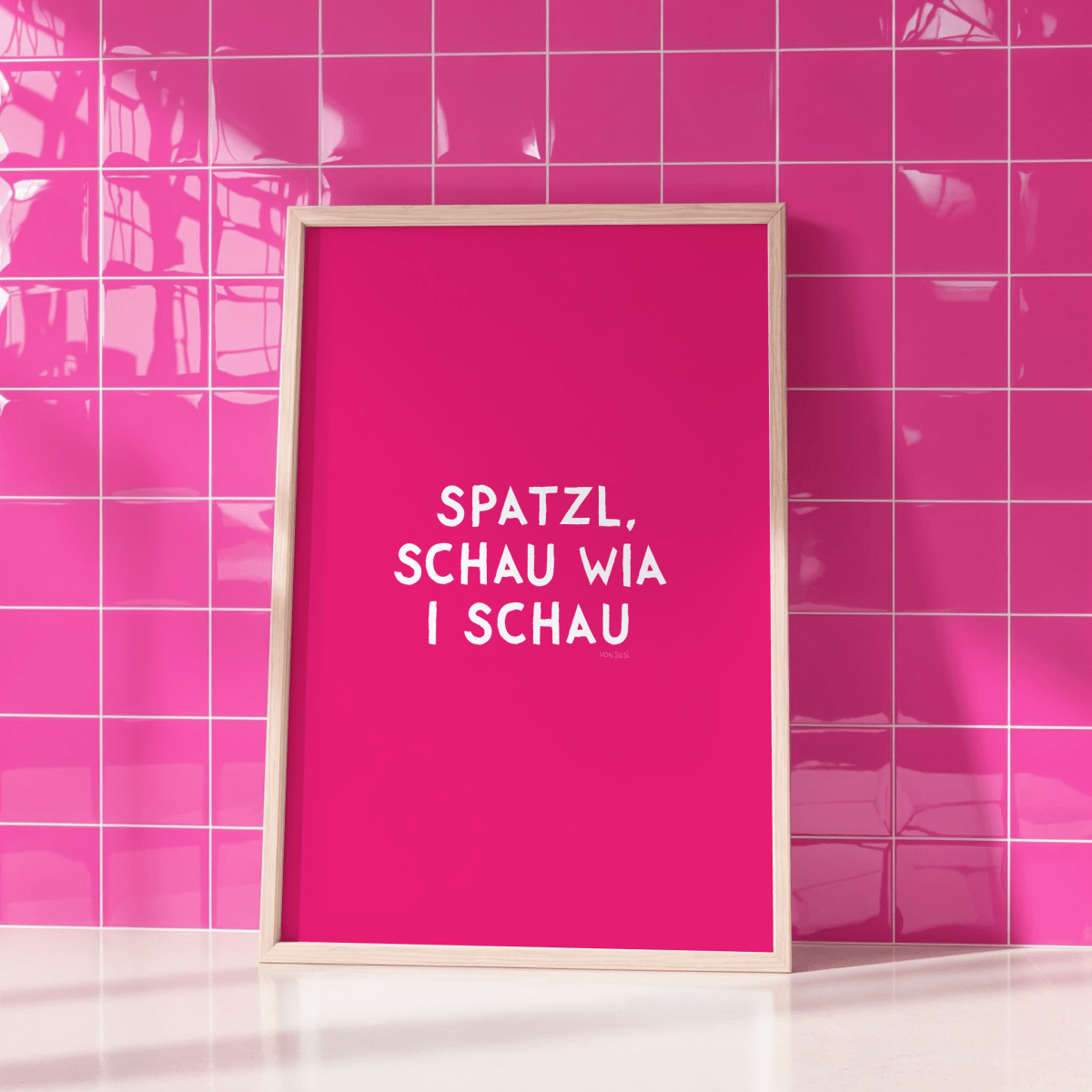 Spatzl, schau wia i schau Poster • Fine Art Poster für alle Monaco di Bavaria Fans - vonSUSI