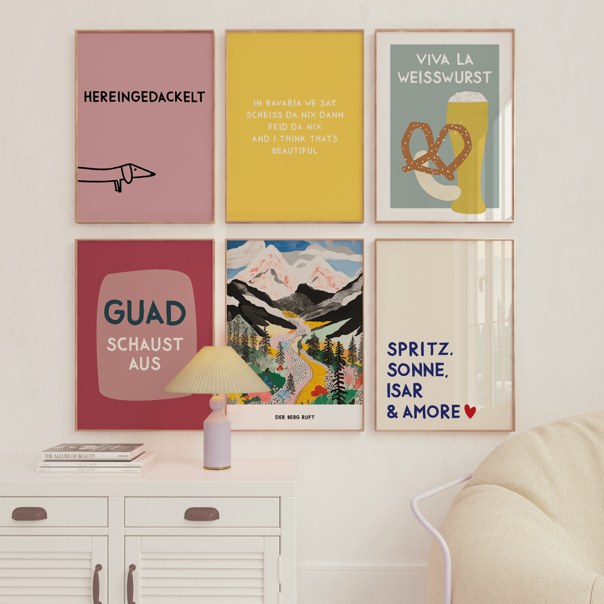 Spritz, Sonne, Isar &amp; Amore • Fine Art Kunstdruck direkt aus München - vonSUSI