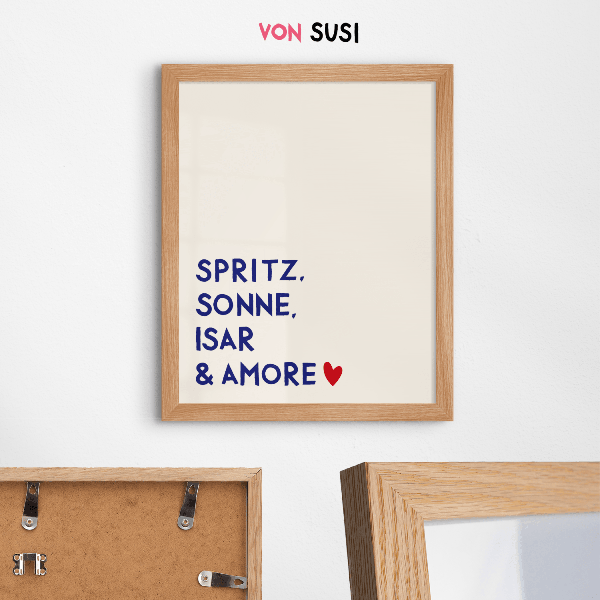 Spritz, Sonne, Isar &amp; Amore • Fine Art Kunstdruck direkt aus München - vonSUSI