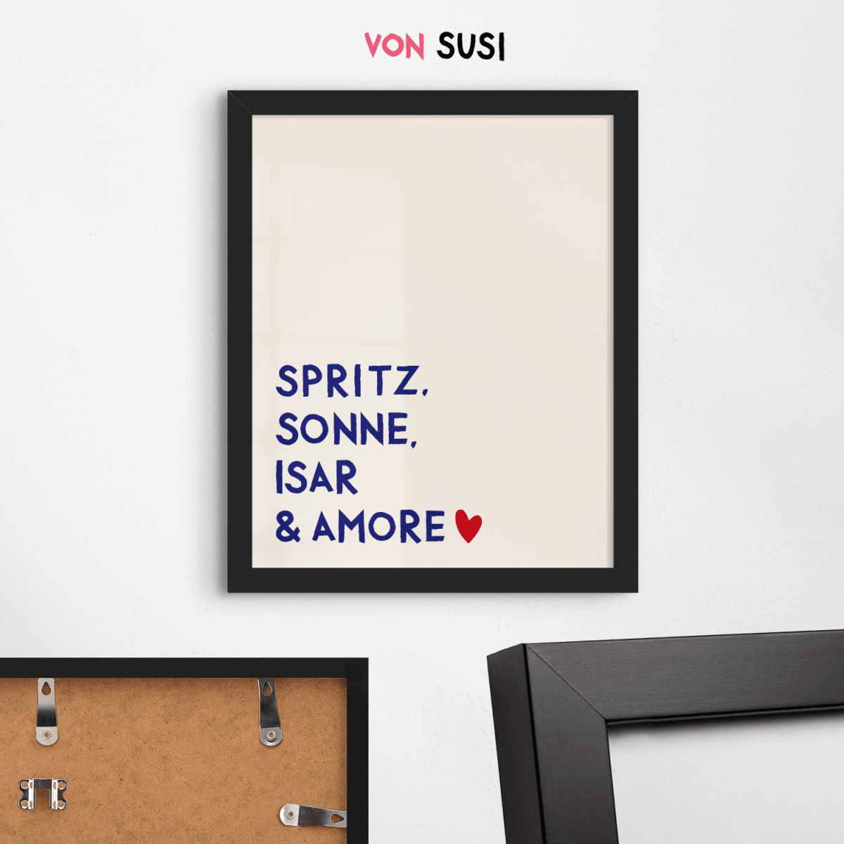 Spritz, Sonne, Isar &amp; Amore • Fine Art Kunstdruck direkt aus München - vonSUSI