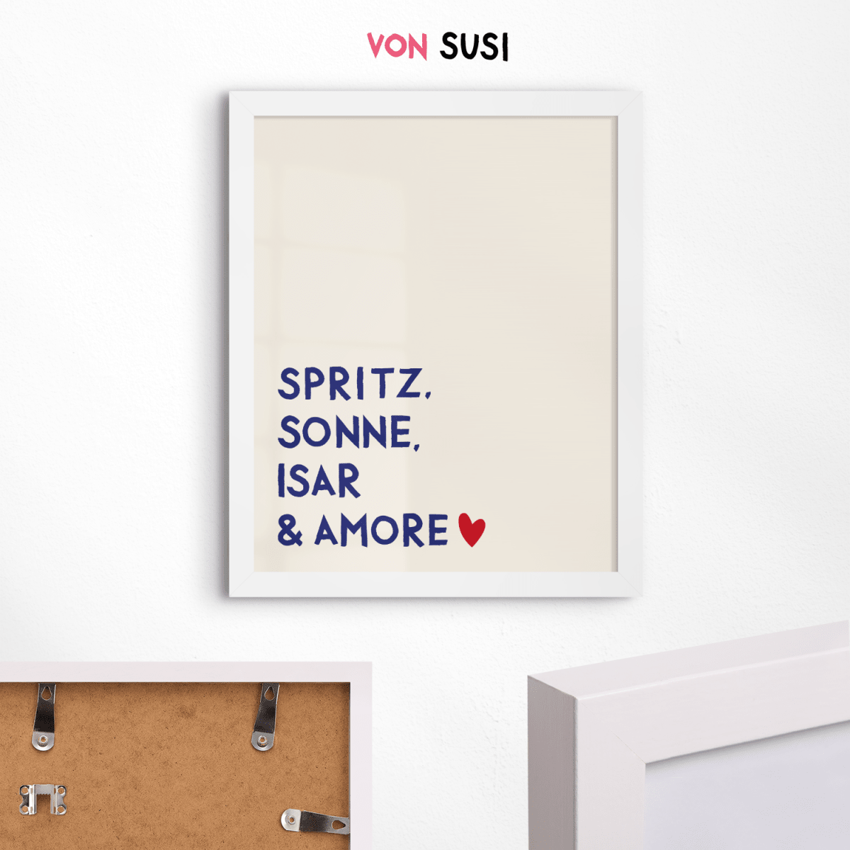 Spritz, Sonne, Isar &amp; Amore • Fine Art Kunstdruck direkt aus München - vonSUSI