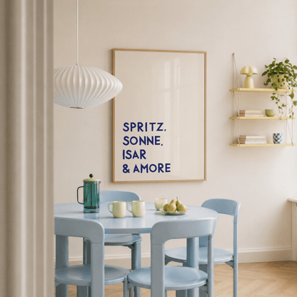 Spritz, Sonne, Isar &amp; Amore • Fine Art Kunstdruck direkt aus München - vonSUSI