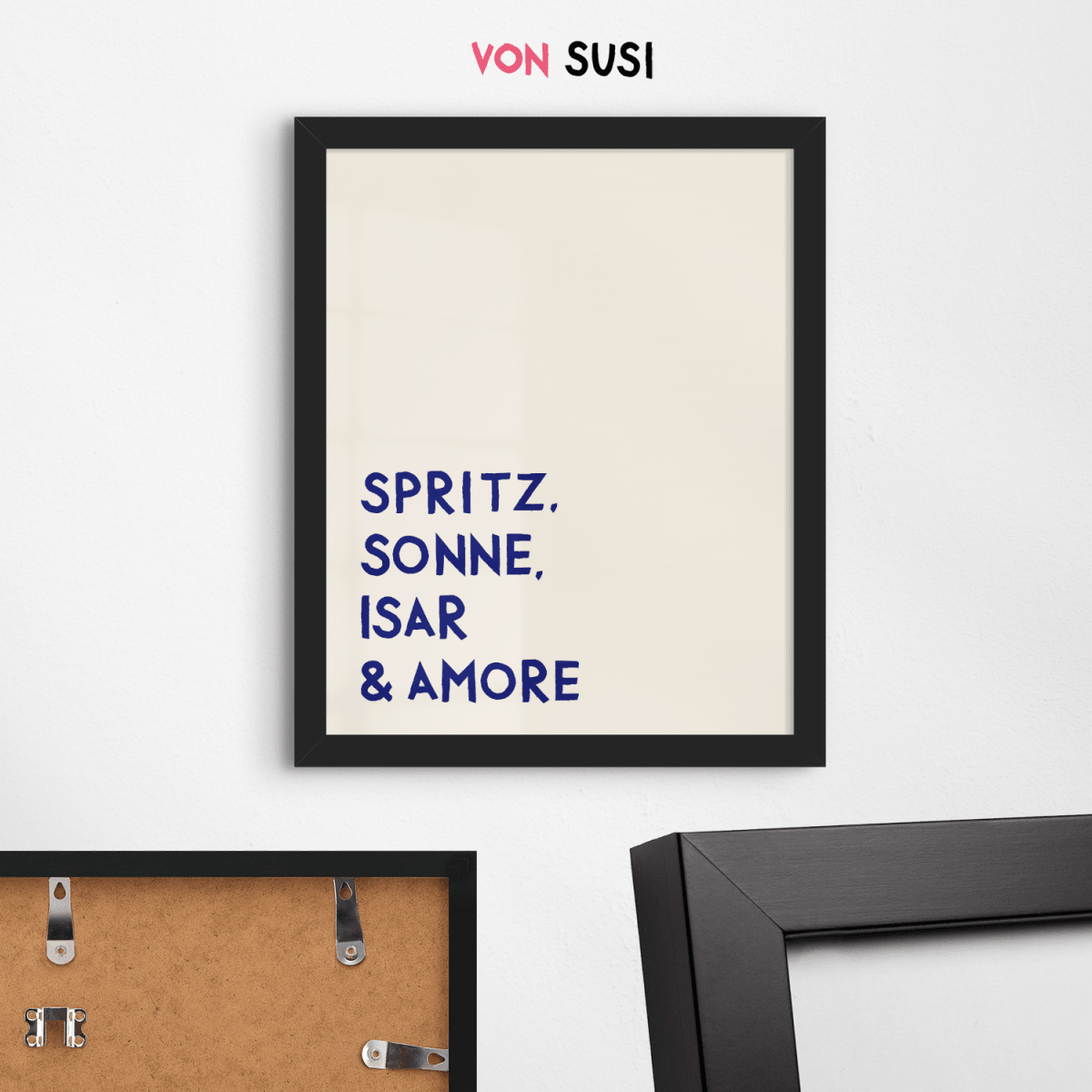 Spritz, Sonne, Isar &amp; Amore • Fine Art Kunstdruck direkt aus München - vonSUSI