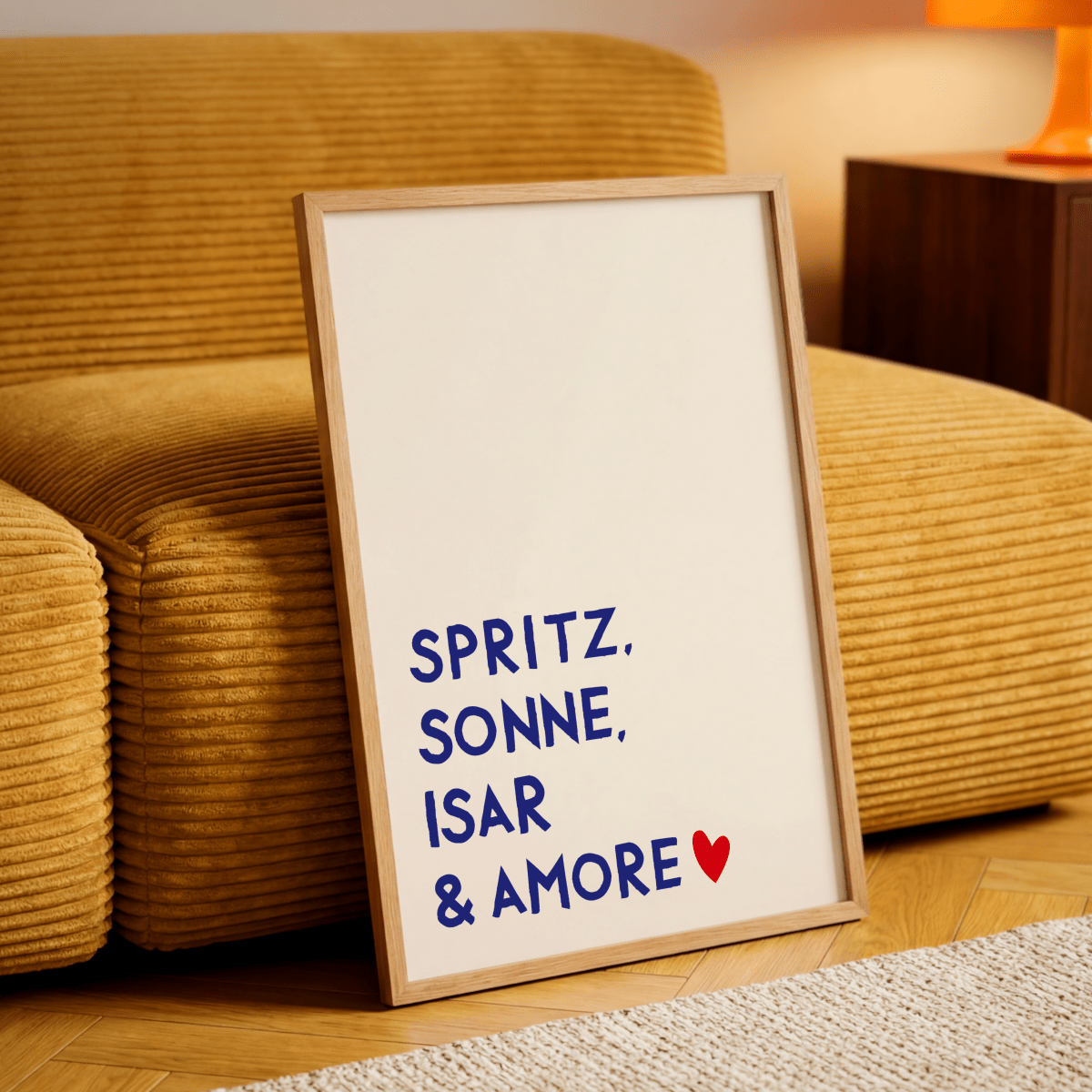 Spritz, Sonne, Isar &amp; Amore • Fine Art Kunstdruck direkt aus München - vonSUSI